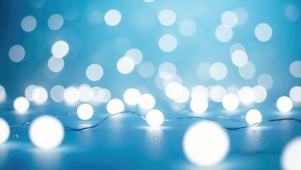Aufkleber - Soft Light and White Bokeh on Bright Blue Background for Design Purposes