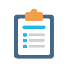 Poster - Simple Clipboard Illustration with To-Do List Against White Background