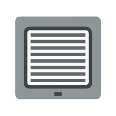 Poster - Abstract display screen with horizontal lines inside a square