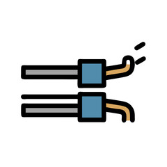 Poster - Stylized illustration showcasing electronic components on a White Background