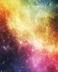 Wall Mural - abstract cosmic nebula background with stars and colorful clouds of gas and dust space art