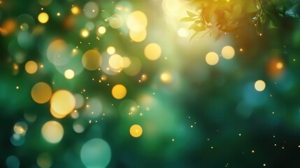 Poster - Abstract background blurred effect colors are predominantly green blur background