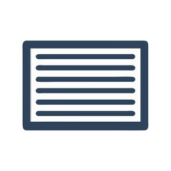 Poster - Stylized document icon with text lines and border frame