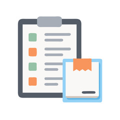 Poster - Flat design clipboards with task checklist and receipt paper