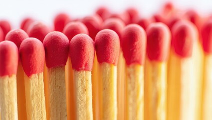Poster - A collection of red and yellow matches.