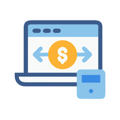 Poster - Digital Currency Exchange Platform on Laptop with Transaction Processing