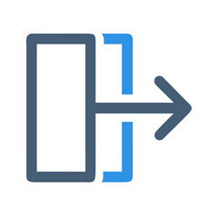 Aufkleber - Exit icon showing logout with rectangle and arrow line