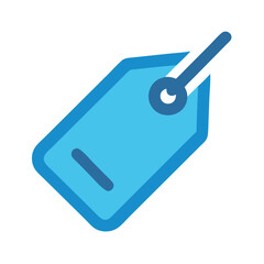 Poster - Minimalist flat icon of a price tag on White