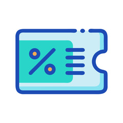 Poster - Isolated discount coupon card icon with percentage design element