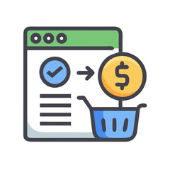 Poster - Online payment transaction in progress shown in the browser