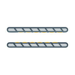 Poster - Two horizontal conveyor belts illustration on White Background