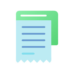 Poster - stylized icon of a receipt or document on white
