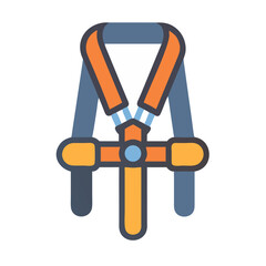 Aufkleber - Stylized illustration of climbing harness on White Background
