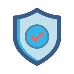 Poster - Shield with check mark symbol for security concept illustration