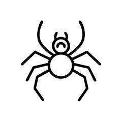 Poster - A simple graphic of a spider with eight legs and two antennae on a white background design element