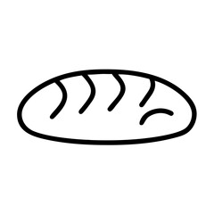 Poster - A simple graphic depicting a loaf of bread with visible scoring marks on the surface design image here