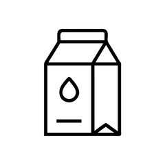 Poster - Simple depiction of a carton with a liquid drop symbol in a clean line drawing style design look