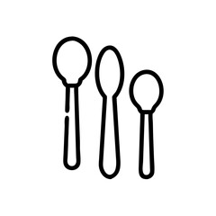 Aufkleber - Three simple line drawings of kitchen utensils with different sized bowls displayed together nicely