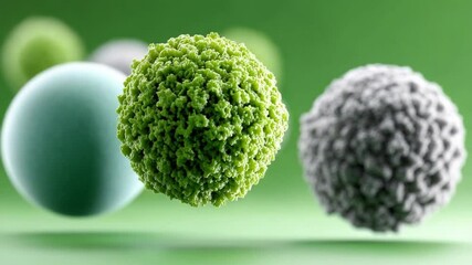 Poster - Microscopic Wonders: An extraordinary view of microscopic spheres, each one a testament to the intricacy of nature's designs, is bathed in the soft glow of focused illumination.