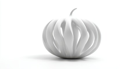Wall Mural - abstract, spherical, white, decorative object.