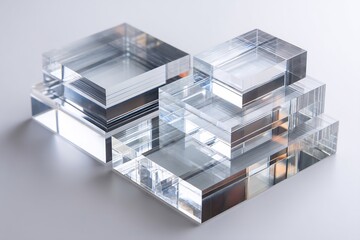 Poster - Transparent geometric structures: A crystal clear composition of layered blocks