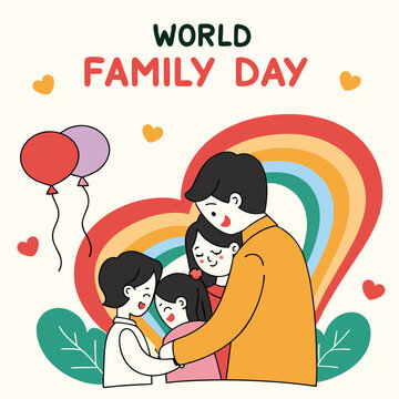 International Day of Families, illustration, International Day of Families poster, on. May 15. Happy International Day of Families, poster, post, Families day poster Vector Design