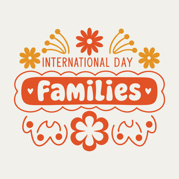 International Day of Families, illustration, International Day of Families poster, on. May 15. Happy International Day of Families, poster, post, Families day poster Vector Design