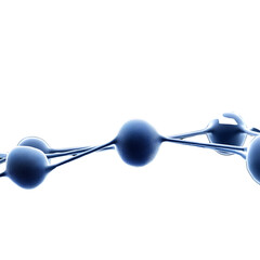 Poster - Abstract Blue Sphere Network 3D Render