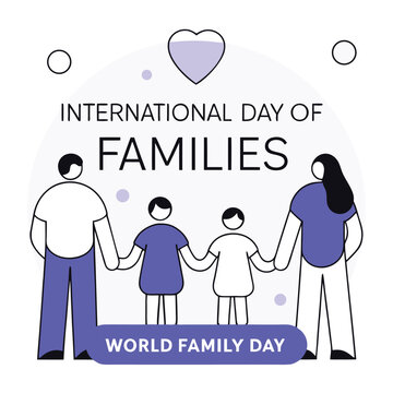 International Day of Families, illustration, International Day of Families poster, on. May 15. Happy International Day of Families, poster, post, Families day poster Vector Design
