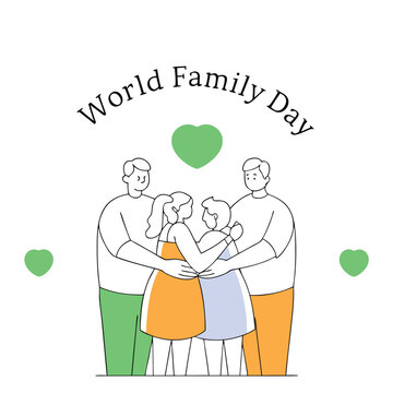 International Day of Families, illustration, International Day of Families poster, on. May 15. Happy International Day of Families, poster, post, Families day poster Vector Design