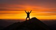 © Marcelo - silhouette of a man on the top of mountain