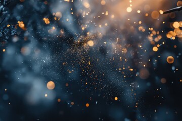 Poster - Dreamy abstract illumination with bokeh lights creating a magical atmosphere in a dark environment, Bokeh Light Pack: Dreamy Abstract Illumination for Cinematic Projects Bold mov background