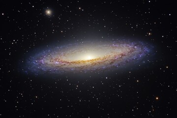 Canvas Print - Astounding spiral galaxy illuminated by stars, showcasing colorful cosmic dust in deep space, galaxy in space