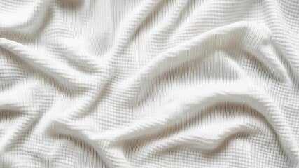 Aufkleber - A close-up view of a white blanket on a bed, suitable for use in interior design or bedroom scenes