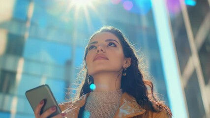 Poster - A person looking at their cell phone in contemplation