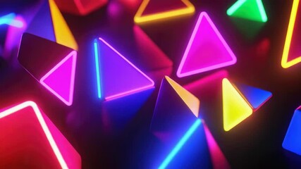 Poster - Neon lights arranged on a table for decoration or display