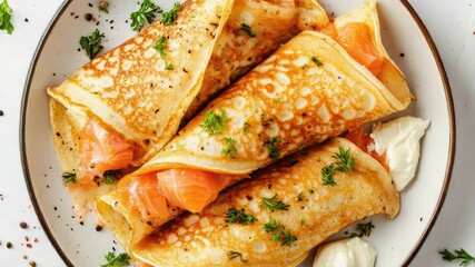 Poster - Fresh crepe topped with melted cheese
