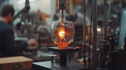 Poster - Casting flask submerged in a vacuum chamber during the de-airing process of the investment material