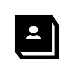 Poster - Illustration of a document with a person icon on it representing a profile or user information page view