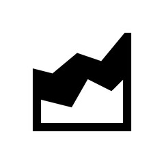 Poster - Abstract black and white zigzag pattern with sharp angles resembling a graph or mountain range design