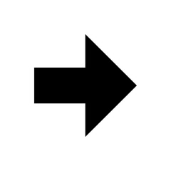 Aufkleber - A bold black arrow pointing right against a white background in a simple and minimalist design style image