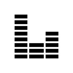 Poster - Black horizontal bars of varying lengths arranged against a white background creating a visual pattern