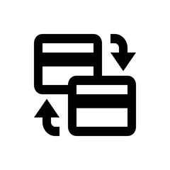 Poster - Black and white graphic of two rectangles with rounded corners and arrows indicating a cyclical process flow
