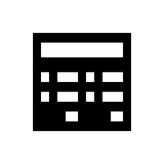 Poster - Illustration of a black background with white rectangular shapes forming a grid like structure design element