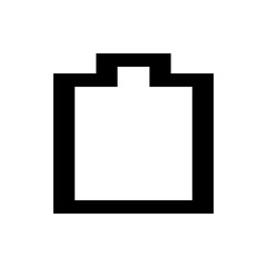 Poster - Illustration of a simple battery icon with a black outline and a white fill on a white background