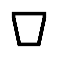 Poster - Illustration of a simple black outline trapezoid shape with a white fill on a plain white background