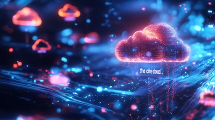 Poster - Abstract cloud computing concept