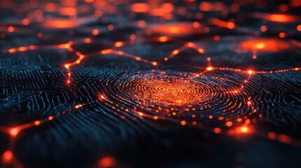 Poster - Abstract digital fingerprint