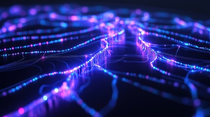 Aufkleber - Abstract digital landscape (3)
