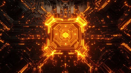 Poster - Abstract glowing geometric design